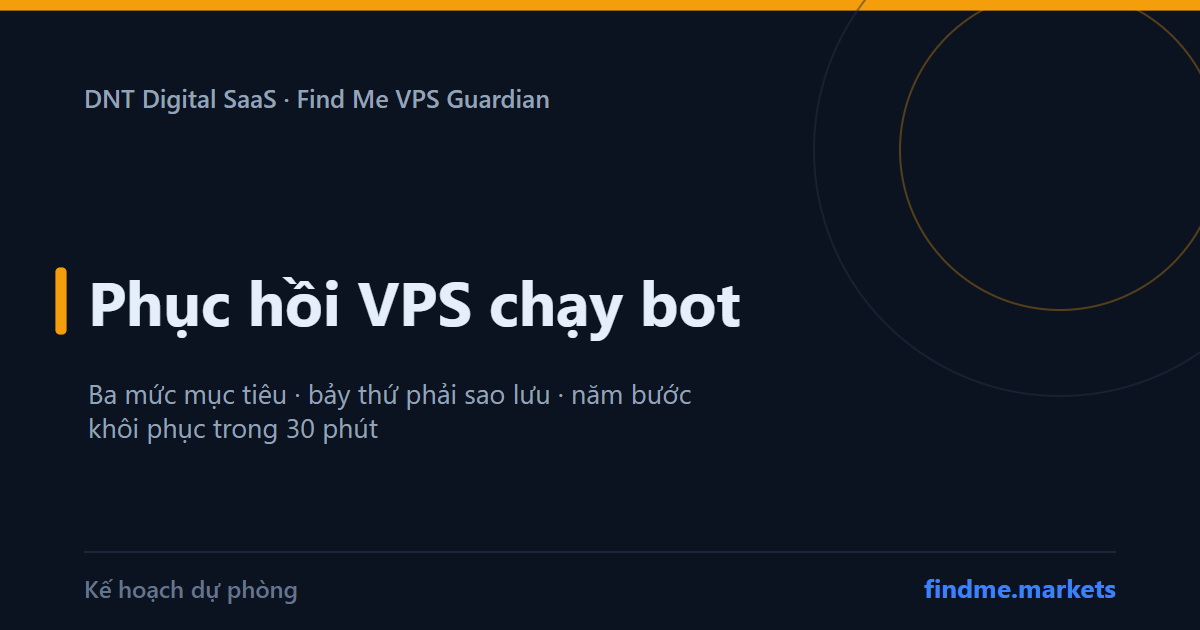 Phục hồi VPS chạy bot: ba mức mục tiêu, bảy thứ phải sao lưu và năm bước khôi phục